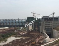 建設(shè)中的安居電站下游照片